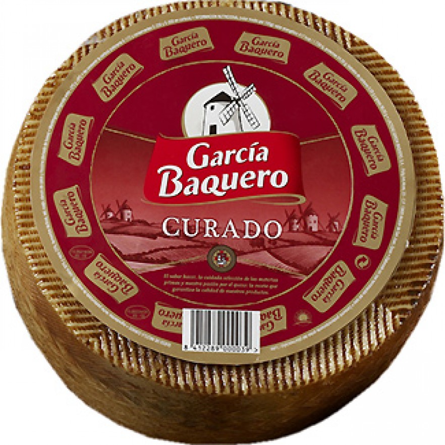 Queso Curado GARCIA BAQUERO Peso Aproximado Cuña 250 Grs